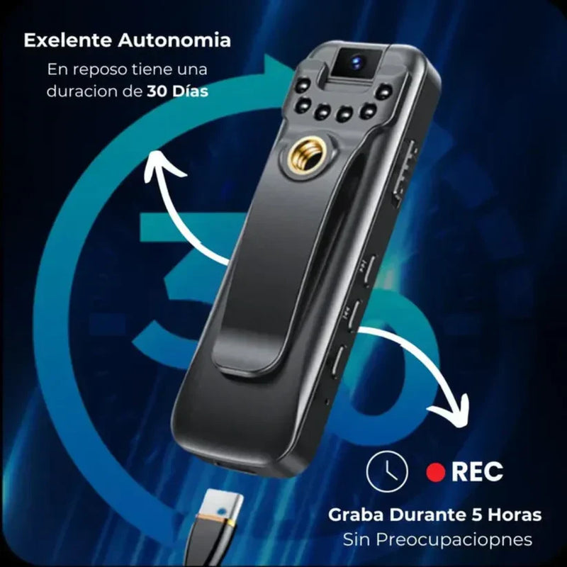 📹 SpyCamPRO 2025 – Cámara 180° con Reducción de Ruido 🔇 HD 1080P | 🕵️‍♂️ Discreta, 💪 potente, ✅