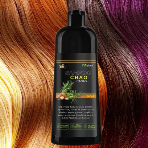 💥¡OFERTA EXCLUSIVA COMBO 2025 💥 CHAO CANAS 3 EN 1!💥 Shampoo Chao Canas 2025 +  Tratamiento Chao Canas  2025 | Recupera tu Color Natural, Rejuvenece tu Cabello y Olvídate de las Canas para Siempre ✨🛒