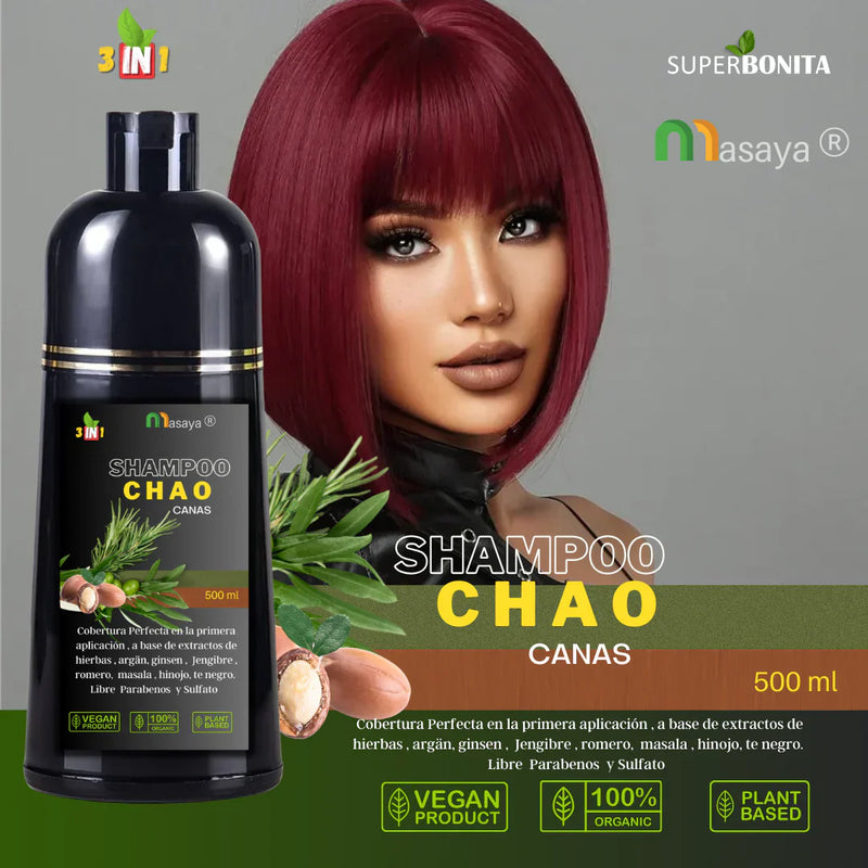 💥¡OFERTA EXCLUSIVA COMBO 2025 💥 CHAO CANAS 3 EN 1!💥 Shampoo Chao Canas 2025 +  Tratamiento Chao Canas  2025 | Recupera tu Color Natural, Rejuvenece tu Cabello y Olvídate de las Canas para Siempre ✨🛒