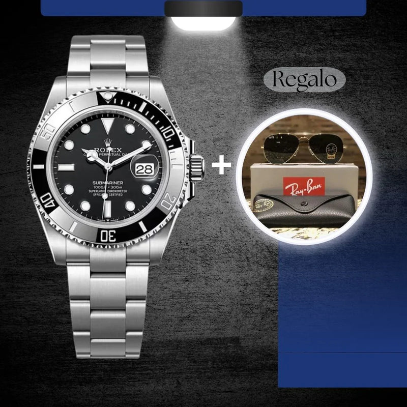 RELOJ ROLEX SUBMARINER ORIGINAL + ¡REGALO sólo hoy! Gafas Ray-Ban ORIGINAL de Lujo🎁 💎 Elegancia, Estilo y Prestigio en un Solo Combo – ¡Oferta Exclusiva por Tiempo Limitado